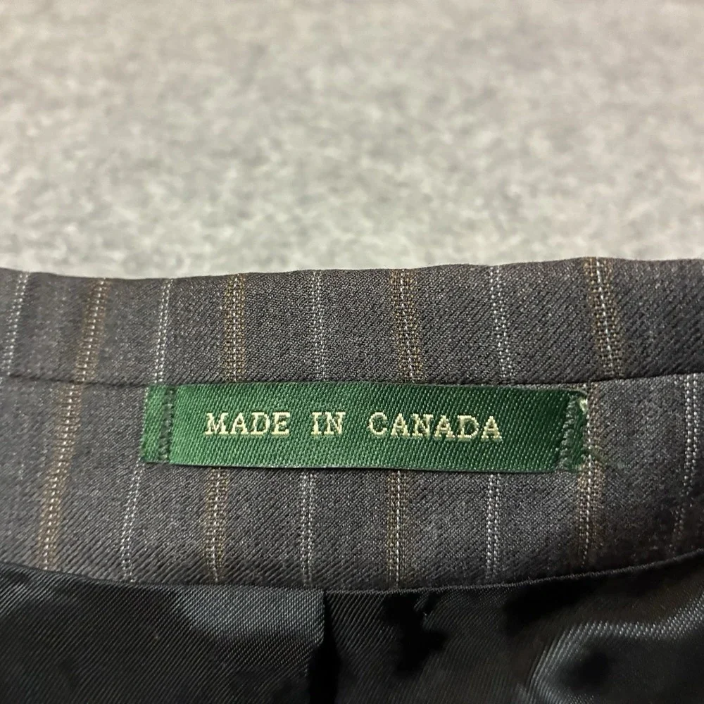 Lauren Polo Ralph Lauren 46S Gray Pinstripe 100% Wool Blazer Sport Coat Jacket